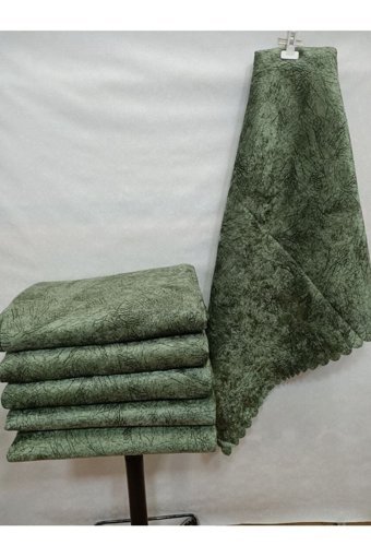 Madame Clean Home Süngerli Çizgili Yeşil Tekli Koltuk Örtüsü 175x215 cm