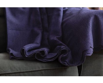 Homease Şönil Süngersiz Armürlü Lacivert Tekli Koltuk Örtüsü 175x215 cm