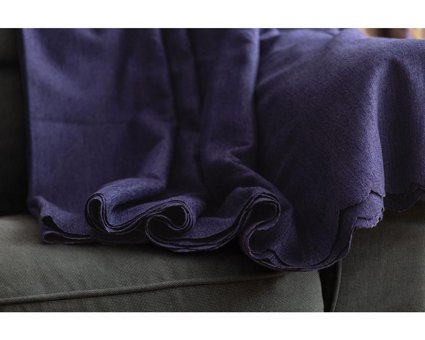 Homease Şönil Süngersiz Armürlü Lacivert Tekli Koltuk Örtüsü 175x215 cm