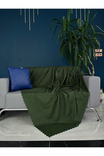 Bella Home Şönil Süngersiz Düz Haki Tekli Koltuk Örtüsü 170x220 cm