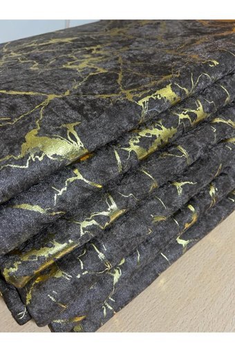 Tekstilsa Kadife Polar Varaklı Süngerli Çizgili Antrasit Tekli Koltuk Örtüsü 170x210 cm