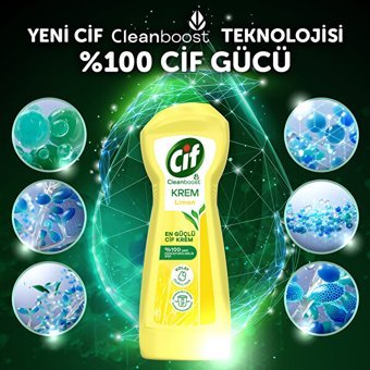 Cif Krem Limon Kokulu Yüzey Temizleyici 750 ml