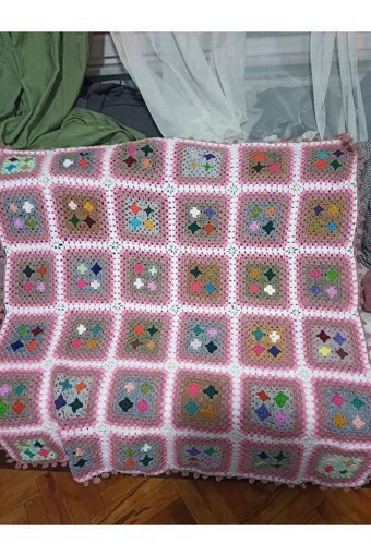 El İşi Pamuklu Örgü Jakarlı Süngersiz Petek Desenli Sarı Tekli Koltuk Örtüsü 69 cm cm