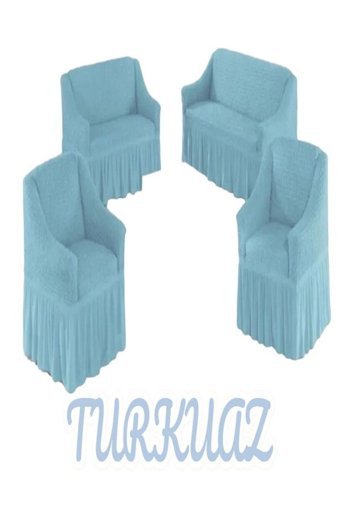 Furkanticaret Polyester Bürümcük Fırfırlı Süngersiz Kapitone Giydirmeli Krem 3-3-1-1 Koltuk Örtüsü 230x180 cm