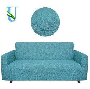 Uy Style Tekstil Likralı Jakarlı Süngerli Geometrik Desenli Giydirmeli Yeşil Tekli Koltuk Örtüsü 180x230 cm