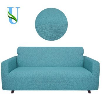 Uy Style Tekstil Likralı Jakarlı Süngerli Geometrik Desenli Giydirmeli Yeşil Tekli Koltuk Örtüsü 180x230 cm