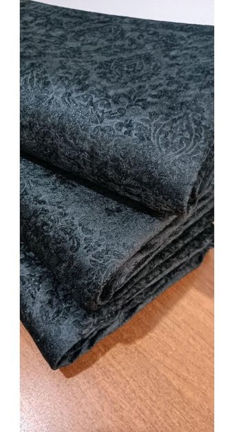 Enti Ev Tekstili Polyester Polar Jakarlı Süngersiz Siyah Üçlü Koltuk Örtüsü 170x200 cm