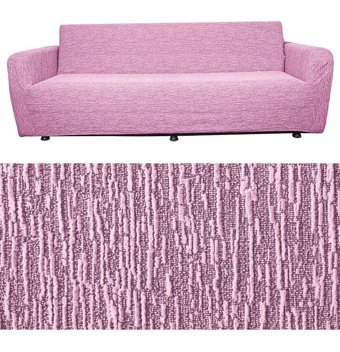 Bibaha Pamuklu Jakarlı Süngersiz Düz Giydirmeli Lastikli Pembe Tekli Koltuk Örtüsü 180x230 cm