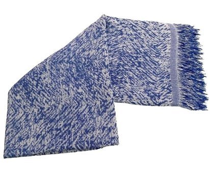 Mandaş Pamuklu Saçaklı Süngersiz Çizgili Lacivert Tekli Koltuk Örtüsü 170x350 cm