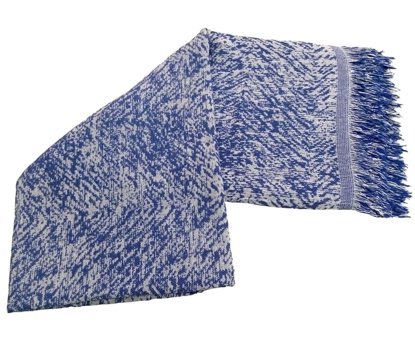 Mandaş Pamuklu Saçaklı Süngersiz Çizgili Lacivert Tekli Koltuk Örtüsü 170x350 cm