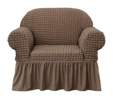 Özmakan Pamuklu - Polyester Bürümcük Jakarlı Süngersiz Düz Giydirmeli Beyaz Tekli Koltuk Örtüsü 80x120 cm