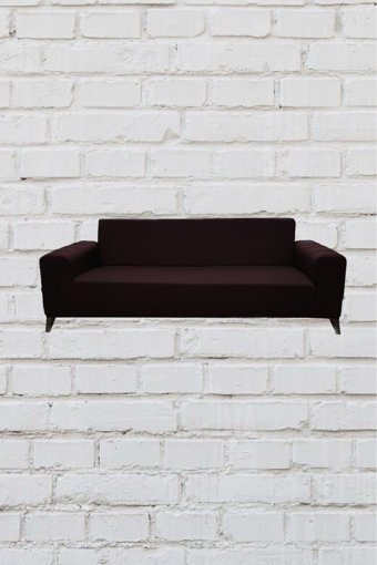 Şahane Ev Mikro Polyester Likralı Jakarlı Süngersiz Düz Giydirmeli Lastikli Bordo İkili Koltuk Örtüsü 55x8 cm