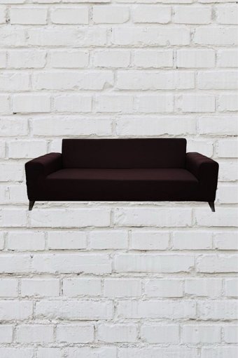 Şahane Ev Mikro Polyester Likralı Jakarlı Süngersiz Düz Giydirmeli Lastikli Bordo İkili Koltuk Örtüsü 55x8 cm