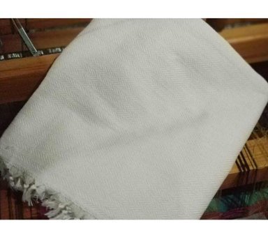 Efendyco Pamuklu Kanvas Saçaklı Süngersiz Armürlü Bej Üçlü Koltuk Örtüsü 200x240 cm