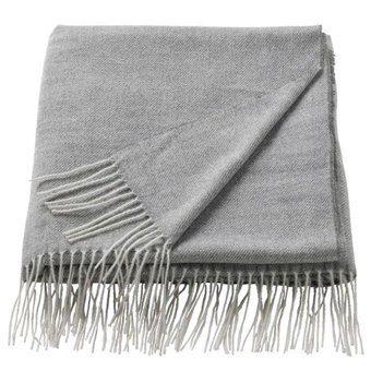 Ikea Polyester Saçaklı Süngersiz Düz Gri Tekli Koltuk Örtüsü