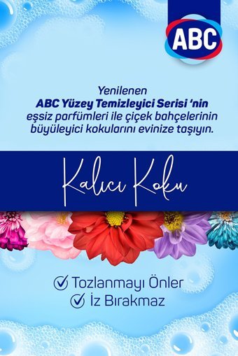 Abc Büyülü Bahçe-Bahar Tutkusu-Mor Çiçekler-Pembe Buket Yüzey Temizleyici 4x2.5 lt