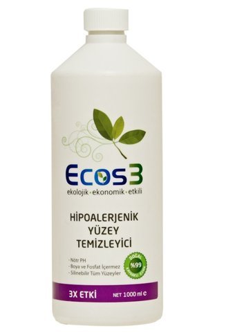 Ecos3 Ekolojik Hipoalerjenik Yüzey Temizleyici 1 lt