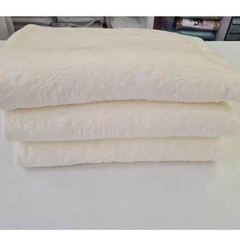 Ceyizimdekor Polyester Polar Jakarlı Süngerli Bej Üçlü Koltuk Örtüsü 170x210 cm