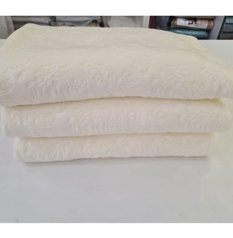 Ceyizimdekor Polyester Polar Jakarlı Süngerli Bej Üçlü Koltuk Örtüsü 170x210 cm