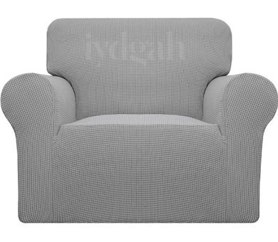 Iydgah Polyester Likralı Süngersiz Düz Giydirmeli Krem Tekli Koltuk Örtüsü 110x120 cm