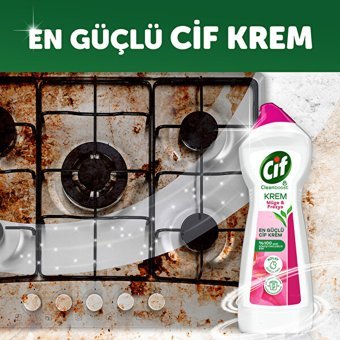 Cif Müge ve Frezya Kokulu Yağ ve Kireç Sökücü Leke Çıkarıcı Yüzey Temizleyici 500 ml