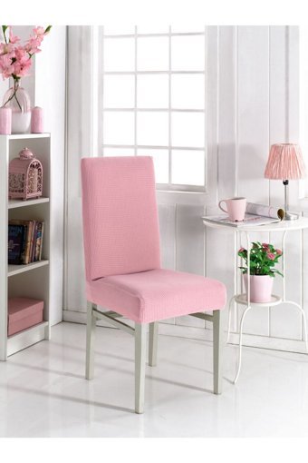 Hanemce Pamuklu - Polyester Likralı Pembe Koltuk Örtüsü 35x45 cm
