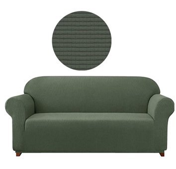 Elgeyar Polyester Likralı Jakarlı Süngersiz Armürlü Giydirmeli Yeşil Üçlü Koltuk Örtüsü 180x230 cm