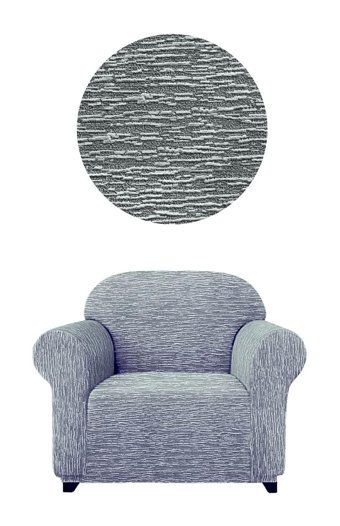 Elgeyar Polyester Likralı Jakarlı Süngersiz Armürlü Giydirmeli Gri Tekli Koltuk Örtüsü 75x120 cm