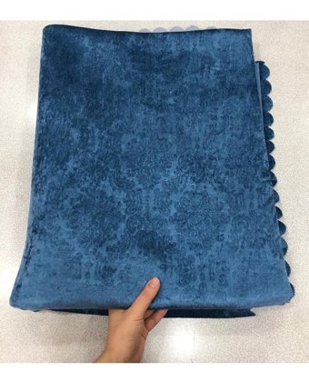 Turkanlar Home Kadife Polar Süngerli Geometrik Desenli Su Geçirmez Mavi Tekli Koltuk Örtüsü 180x200 cm