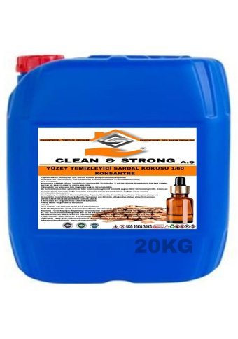 Strong&Clean Konsantre 1/60 Sandal Kokusu Yüzey Temizleyici 20 kg