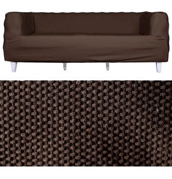 Tuchmall Polyester Likralı Süngerli Petek Desenli Giydirmeli Kahverengi Tekli Koltuk Örtüsü 230x180 cm