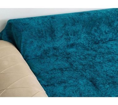 Çt Çeyizci Tekstil Pamuklu - Polyester Polar Jakarlı Süngerli Kahverengi Üçlü Koltuk Örtüsü 170x210 cm