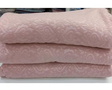 Ceyizimdekor Polyester Polar Jakarlı Süngerli Pembe Üçlü Koltuk Örtüsü 170x210 cm