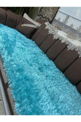Tekstilsa Polyester Kürklü Süngersiz Yeşil Tekli Koltuk Örtüsü 200x70 cm