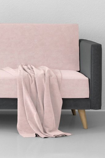 Favora Şönil Polar Süngersiz Düz Pembe Tekli Koltuk Örtüsü 180x215 cm