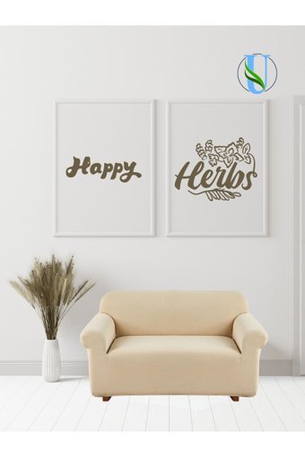 Uy Style Tekstil Polyester Likralı Süngerli Armürlü Giydirmeli Kahverengi Tekli Koltuk Örtüsü 125x175 cm