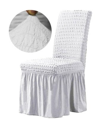 Elgeyar Pamuklu - Polyester Bürümcük Giydirmeli Beyaz Koltuk Örtüsü 35x50 cm