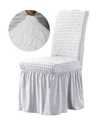 Elgeyar Pamuklu - Polyester Bürümcük Giydirmeli Beyaz Koltuk Örtüsü 35x50 cm