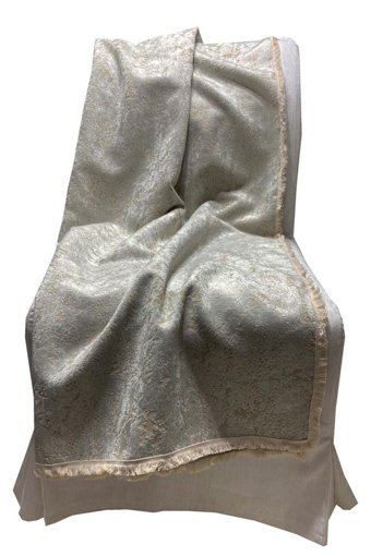 Yastıkminder Kadife Polar Saçaklı Süngersiz Petek Desenli Gri Tekli Koltuk Örtüsü 140x140 cm