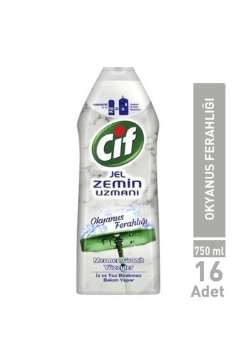 Cif Okyanus Ferahlığı Kokulu Yüzey Temizleyici 16x750 ml