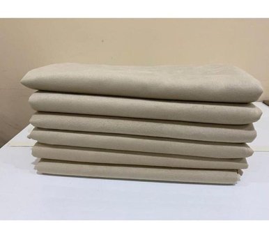 Bursalı Pamuklu - Polyester Kanvas Jakarlı Süngersiz Düz Bej Üçlü Koltuk Örtüsü 185x215 cm