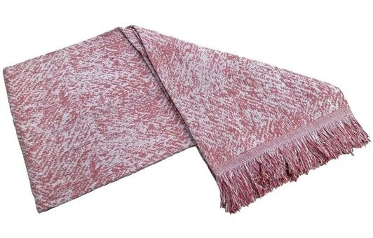 Mandaş Pamuklu Saçaklı Süngersiz Çizgili Kiremit Tekli Koltuk Örtüsü 170x220 cm