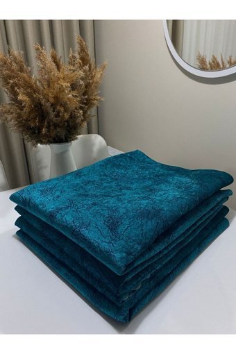 Nude Polyester Süngerli Çizgili Mavi Tekli Koltuk Örtüsü 175x215 cm