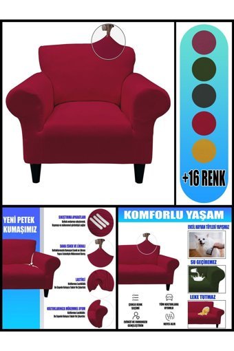 Kılıfsan Pamuklu - Polyester Süngersiz Petek Desenli Giydirmeli Gri Tekli Koltuk Örtüsü 140 cm