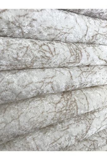 Karahanlı Polyester Süngerli Çizgili Krem Tekli Koltuk Örtüsü 170x220 cm