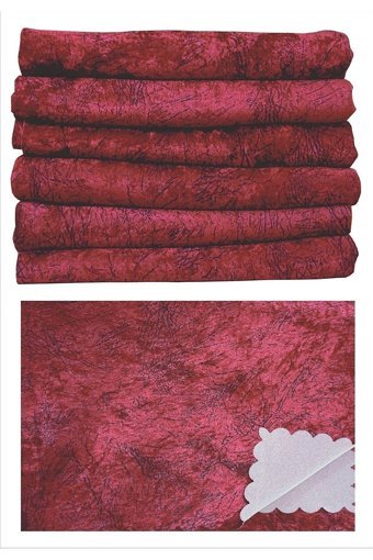 Selay Home Kadife Tay Tüyü Jakarlı Süngerli Çizgili Su Geçirmez Kırmızı Üçlü Koltuk Örtüsü 170x210 cm