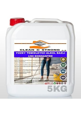 Clean & Strong 1/60 Alkol Bazlı Konsantre Yüzey Temizleyici 5 kg