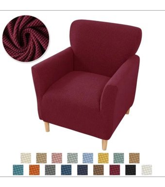 Güzel Aral Pamuklu - Polyester Düz Giydirmeli Bordo Tekli Koltuk Örtüsü 80x120 cm