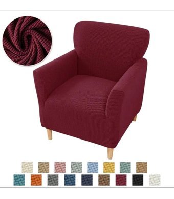 Güzel Aral Pamuklu - Polyester Düz Giydirmeli Bordo Tekli Koltuk Örtüsü 80x120 cm