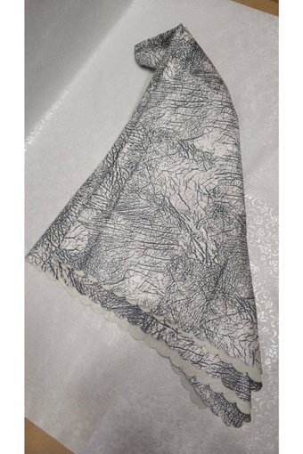 Polar Watch Pamuklu - Polyester Tay Tüyü Jakarlı Süngerli Armürlü Gri Tekli Koltuk Örtüsü 100x150 cm